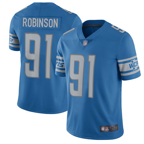 Detroit Lions Limited Blue Men Ahawn Robinson Home Jersey NFL Football #91 Vapor Untouchable->detroit lions->NFL Jersey